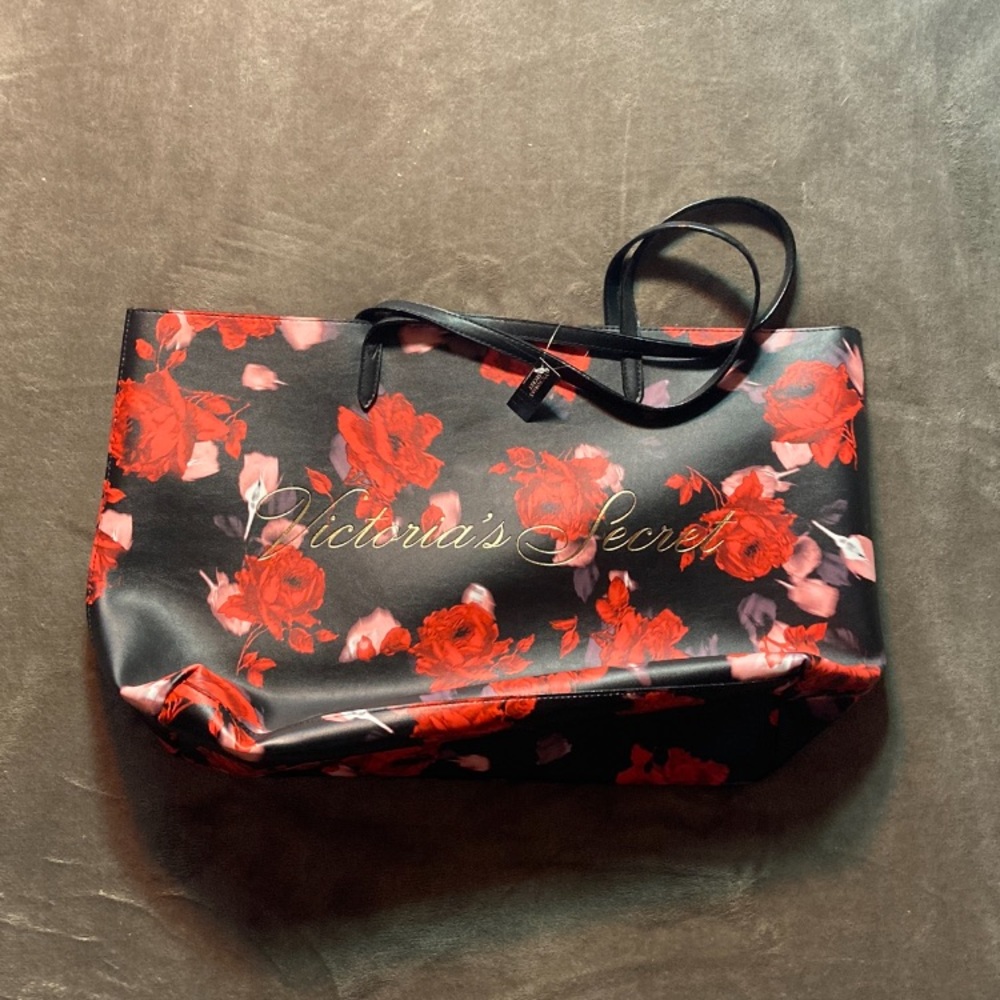 Victoria’s Secret Limited Edition 2019 Large Red Floral Rose Tote Bag